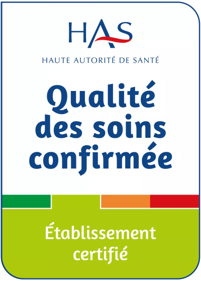 Haute qualité de soins - établissement certifié avec mention